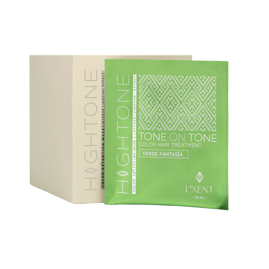 CAJA MASCARILLA HIGHTONE X25 ML COLOR VERDE SACHET X20 UNDS