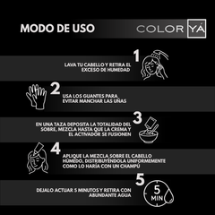 TINTE EN CREMA PARA CANAS 5 MINUTOS COLOR YA CAJA DE 24 UNIDADES X 30 ML